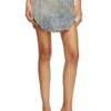 de-ada-s Denim mini skirt with raw edge details de-ada-s Denim mini skirt with raw edge details