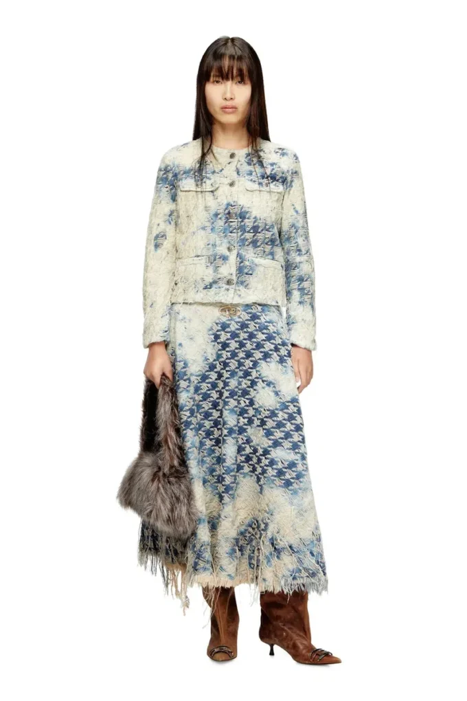 de-annet-fsh1 Midi skirt in houndstooth-weave denim de-annet-fsh1 Midi skirt in houndstooth-weave denim