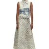 de-annina-fsh Long skirt in dévoré houndstooth denim de-annina-fsh Long skirt in dévoré houndstooth denim