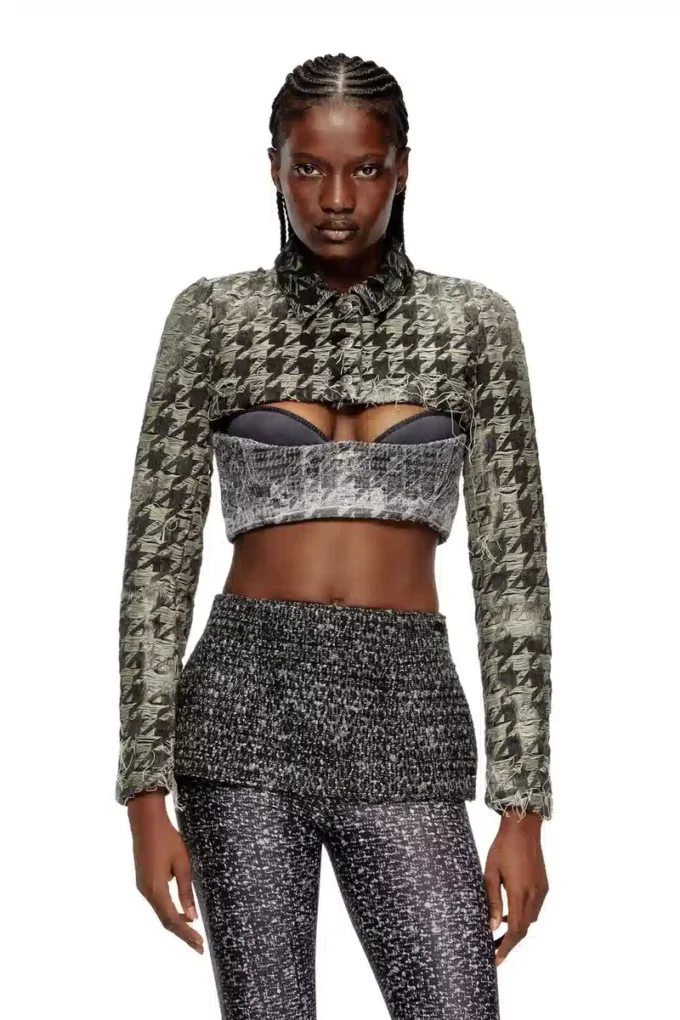 de-ansis-fsh2 Shrug in houndstooth-weave denim de-ansis-fsh2 Shrug in houndstooth-weave denim