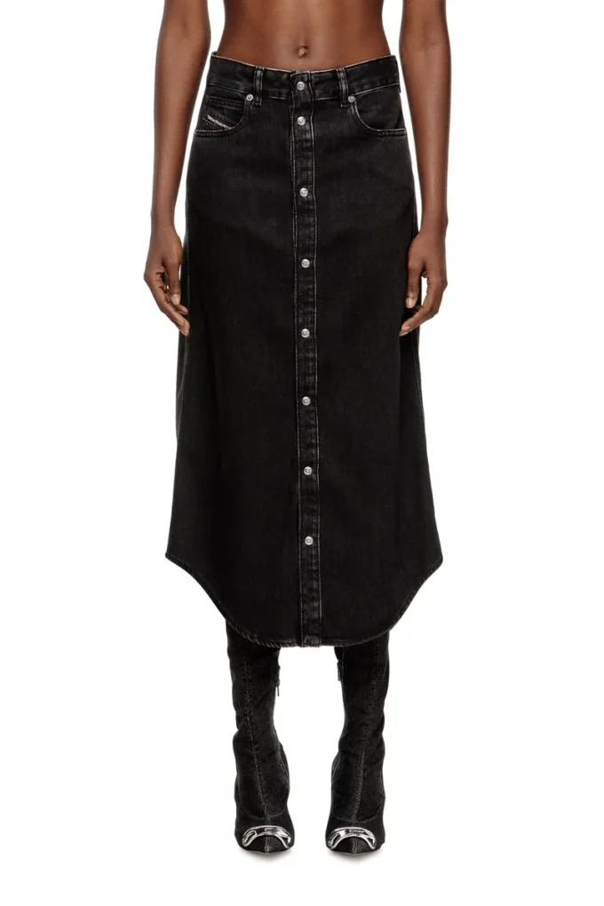 de-ard-long Midi denim skirt de-ard-long Midi denim skirt