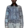de-ateli-s Cropped jacket in graphic bouclé denim de-ateli-s Cropped jacket in graphic bouclé denim