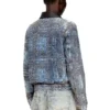 de-ateli-s Cropped jacket in graphic bouclé denim de-ateli-s Cropped jacket in graphic bouclé denim