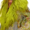 de-bika-fse Printed devoré jacket with shaggy collar de-bika-fse Printed devoré jacket with shaggy collar
