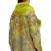 de-bika-fse Printed devoré jacket with shaggy collar de-bika-fse Printed devoré jacket with shaggy collar