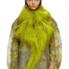 de-bika-fse Printed devoré jacket with shaggy collar de-bika-fse Printed devoré jacket with shaggy collar