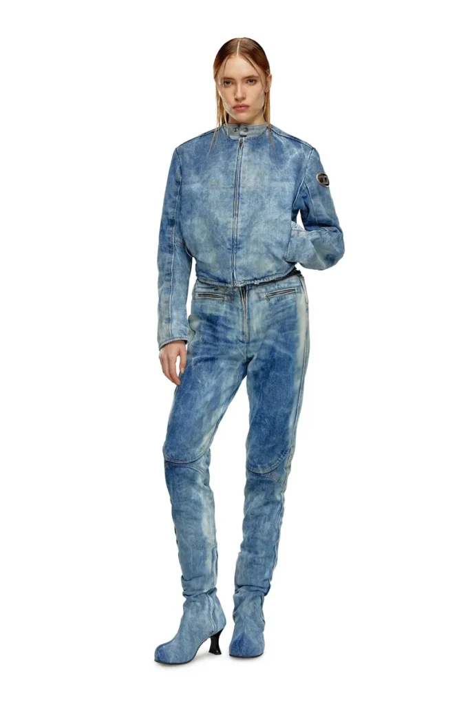de-calur-fse Denim jacket with biker zip details de-calur-fse Denim jacket with biker zip details