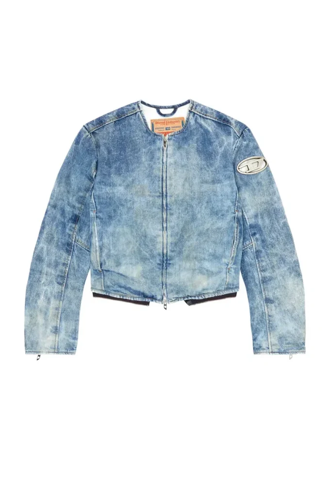 de-calur-fse Denim jacket with biker zip details de-calur-fse Denim jacket with biker zip details