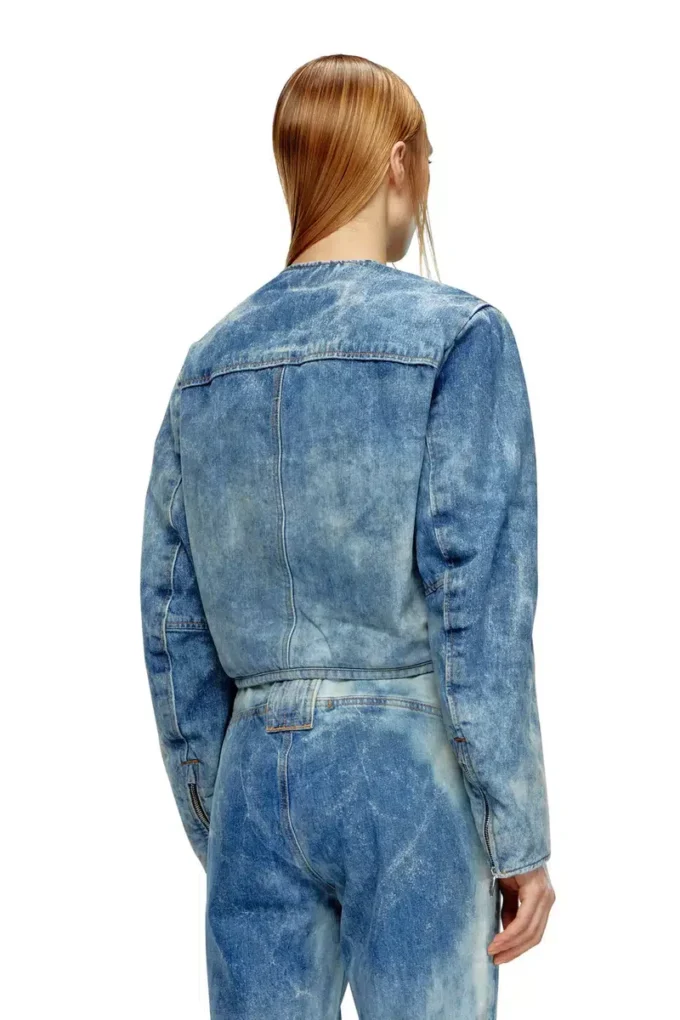 de-calur-fse Denim jacket with biker zip details de-calur-fse Denim jacket with biker zip details