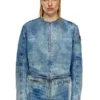 de-calur-fse Denim jacket with biker zip details de-calur-fse Denim jacket with biker zip details