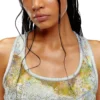 de-detop-fse Cropped top in flower devoré denim de-detop-fse Cropped top in flower devoré denim
