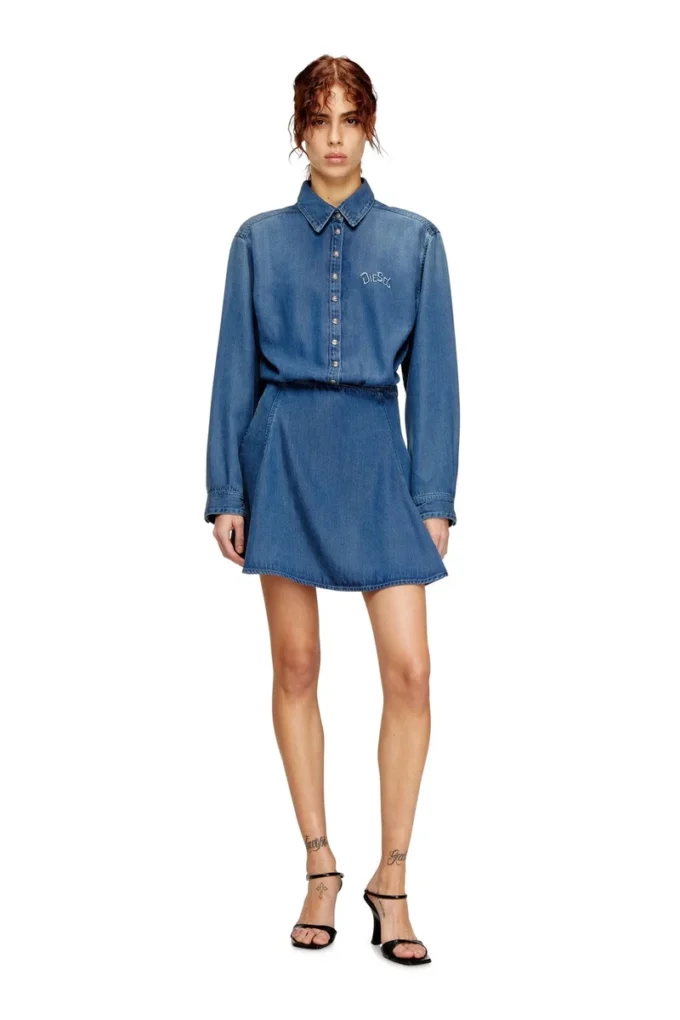 de-drevia-s Denim dress with back embroidery de-drevia-s Denim dress with back embroidery