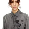 de-drevia-s Denim dress with embroidered patches de-drevia-s Denim dress with embroidered patches