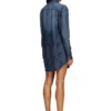 de-eazy dress-s Shirt dress in fluid Prince of Wales denim de-eazy dress-s Shirt dress in fluid Prince of Wales denim