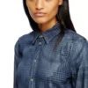 de-eazy dress-s Shirt dress in fluid Prince of Wales denim de-eazy dress-s Shirt dress in fluid Prince of Wales denim