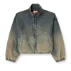 de-flower-s Zipped jacket in fluid shaded denim de-flower-s Zipped jacket in fluid shaded denim