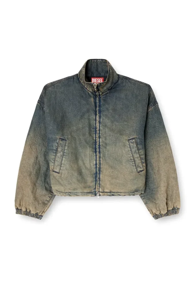 de-flower-s Zipped jacket in fluid shaded denim de-flower-s Zipped jacket in fluid shaded denim