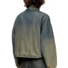 de-flower-s Zipped jacket in fluid shaded denim de-flower-s Zipped jacket in fluid shaded denim