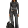 de-gary-d jogg Cropped jacket in monochrome denim