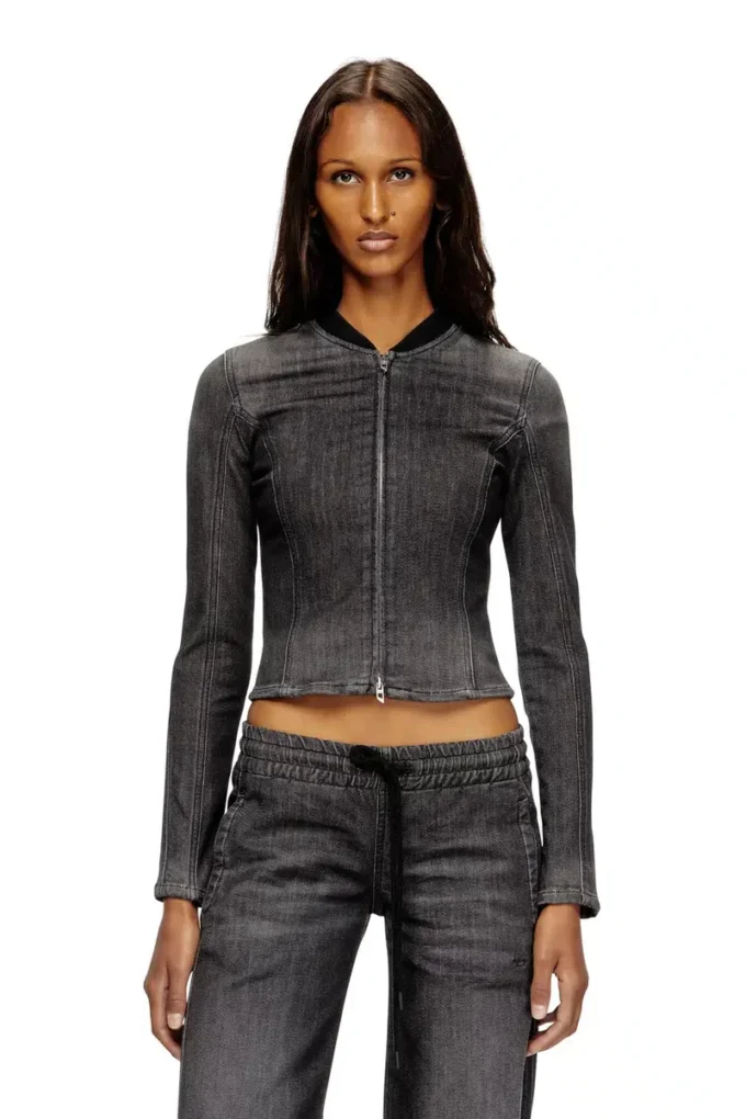de-gary-d jogg Cropped jacket in monochrome denim