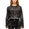 de-graffy-fsh Jacket in lasered cotton-hemp denim de-graffy-fsh Jacket in lasered cotton-hemp denim