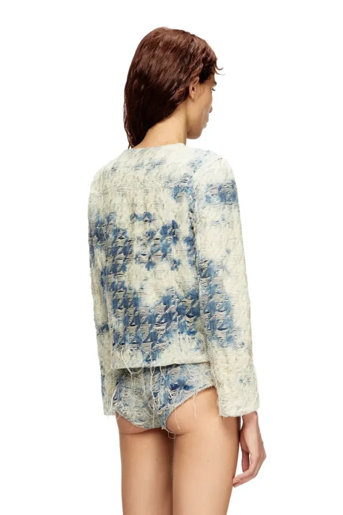 de-grafy-fsh Jacket in houndstooth-weave denim de-grafy-fsh Jacket in houndstooth-weave denim