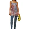 de-held-short-fse Strappy midi dress in sequin denim de-held-short-fse Strappy midi dress in sequin denim