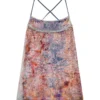 de-held-short-fse Strappy midi dress in sequin denim de-held-short-fse Strappy midi dress in sequin denim