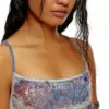 de-held-short-fse Strappy midi dress in sequin denim de-held-short-fse Strappy midi dress in sequin denim