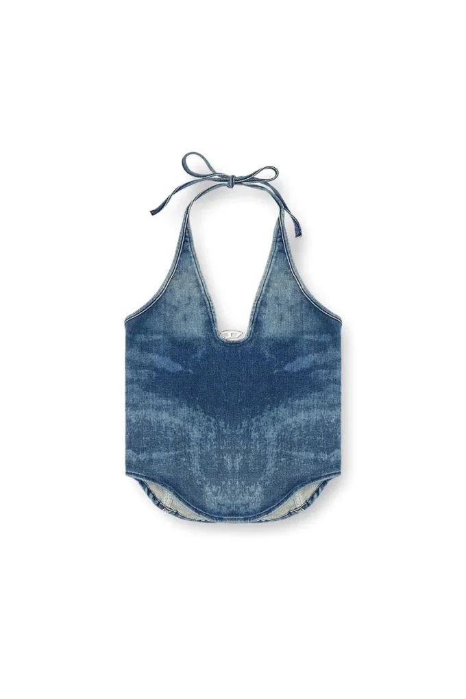 de-janice-s Halterneck top in Reform denim de-janice-s Halterneck top in Reform denim