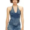 de-janice-s Halterneck top in Reform denim de-janice-s Halterneck top in Reform denim