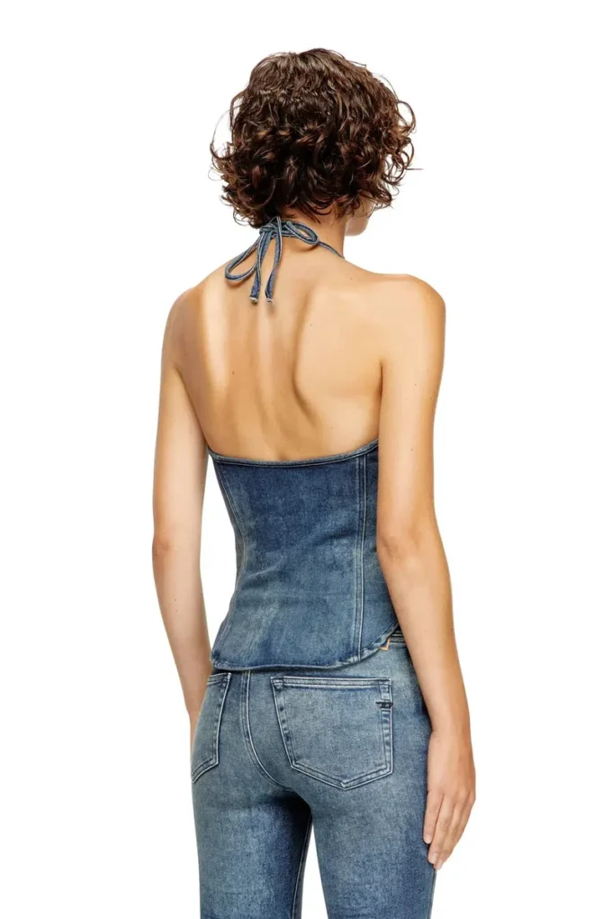 de-janice-s Halterneck top in Reform denim de-janice-s Halterneck top in Reform denim