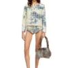 de-jizz-fsh1 Shorts in houndstooth-weave denim de-jizz-fsh1 Shorts in houndstooth-weave denim