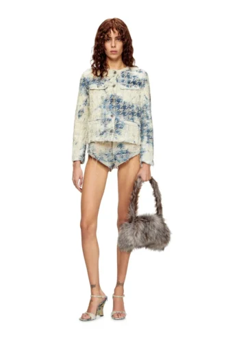 de-jizz-fsh1 Shorts in houndstooth-weave denim
