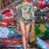 de-jizz-fsh1 Shorts in houndstooth-weave denim de-jizz-fsh1 Shorts in houndstooth-weave denim