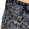 de-jizz-fsh2 Shorts in houndstooth tie-dye denim de-jizz-fsh2 Shorts in houndstooth tie-dye denim