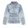 de-katerin-fsh Fitted jacket in lasered cotton-hemp denim de-katerin-fsh Fitted jacket in lasered cotton-hemp denim
