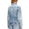 de-katerin-fsh Fitted jacket in lasered cotton-hemp denim de-katerin-fsh Fitted jacket in lasered cotton-hemp denim