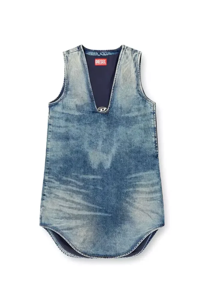 de-laris-dress-s Short dress in marbled denim de-laris-dress-s Short dress in marbled denim