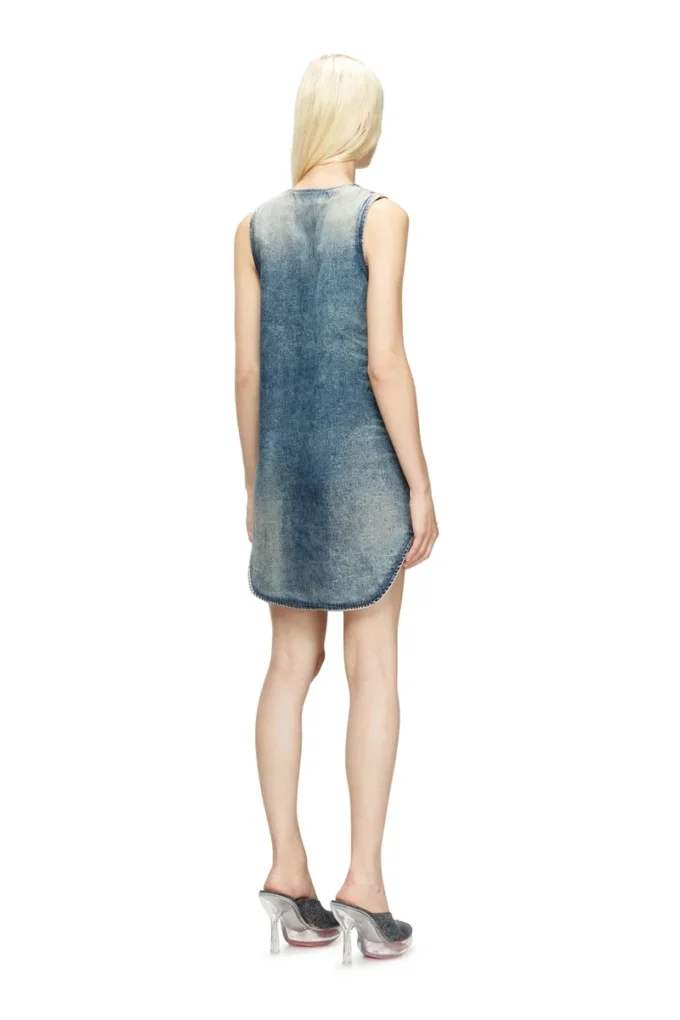 de-laris-dress-s Short dress in marbled denim de-laris-dress-s Short dress in marbled denim