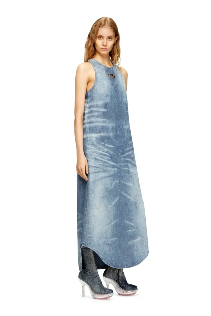 de-lina-s Long dress in marbled denim de-lina-s Long dress in marbled denim