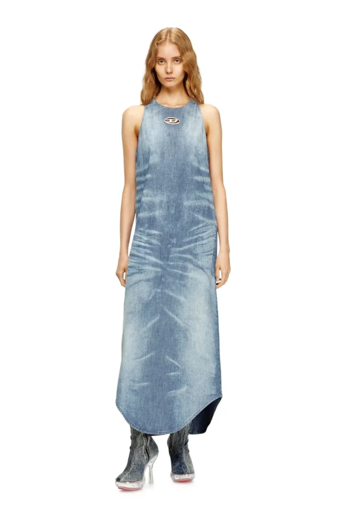 de-lina-s Long dress in marbled denim de-lina-s Long dress in marbled denim