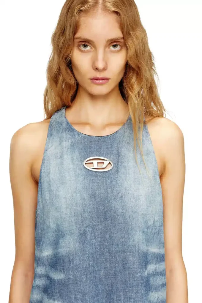 de-lina-s Long dress in marbled denim de-lina-s Long dress in marbled denim