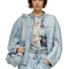 de-marge-fse Oversized jacket in crystal denim de-marge-fse Oversized jacket in crystal denim