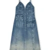 de-melvi-s Dress in fluid laser-worn denim de-melvi-s Dress in fluid laser-worn denim
