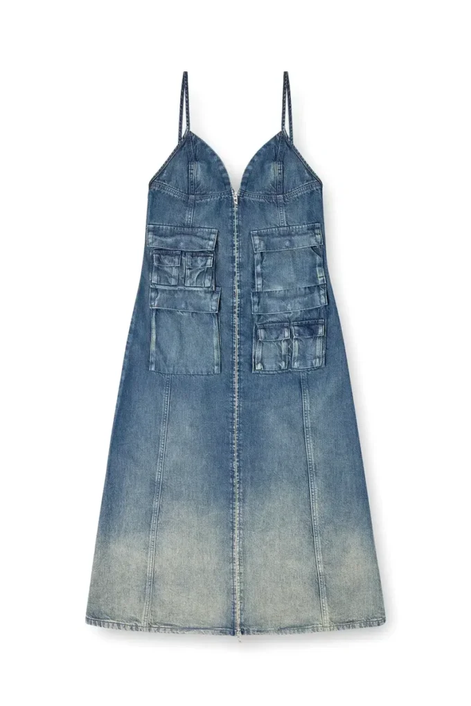 de-melvi-s Dress in fluid laser-worn denim de-melvi-s Dress in fluid laser-worn denim