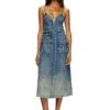 de-melvi-s Dress in fluid laser-worn denim de-melvi-s Dress in fluid laser-worn denim