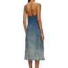 de-melvi-s Dress in fluid laser-worn denim de-melvi-s Dress in fluid laser-worn denim