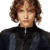 de-morny-s Biker-style jacket in bicolour denim de-morny-s Biker-style jacket in bicolour denim
