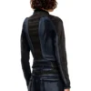 de-morny-s Biker-style jacket in bicolour denim de-morny-s Biker-style jacket in bicolour denim